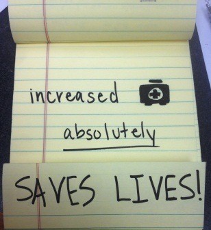 increased access saves lives notepad